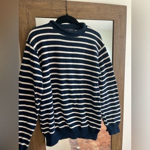Kiel James Patrick Sea Weather Sweater Navy and White Stripes - size S